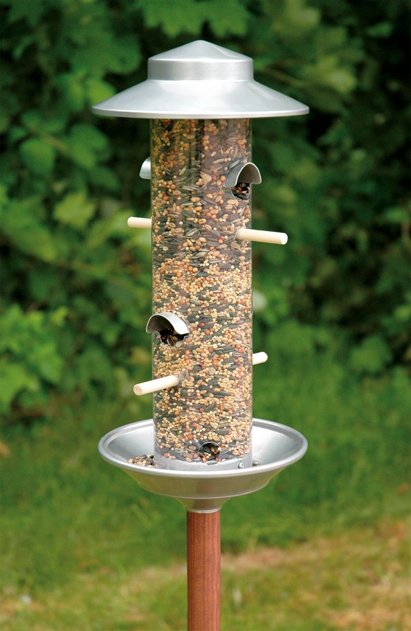 dobar Futtersäule mit Ständer, silber