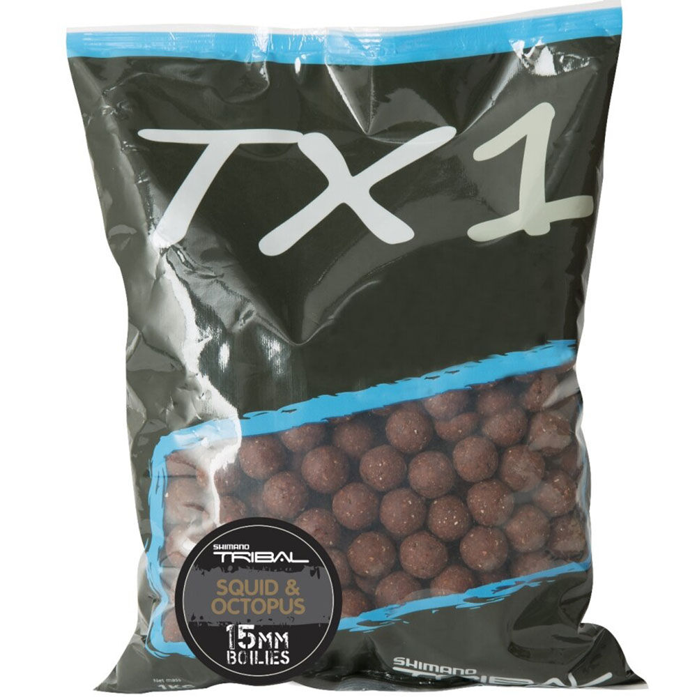 Bouillettes Shimano TX1 Inktvis en Octopus 15 mm