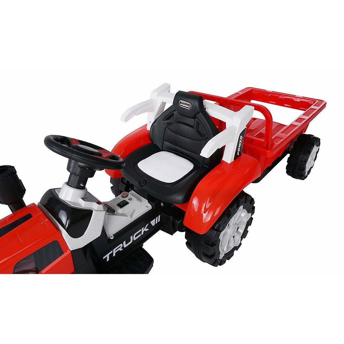Kinder Elektroauto Traktor mit Anhänger - 2x25 Watt - Kinderauto mit Fernbedienung - Soundmodul