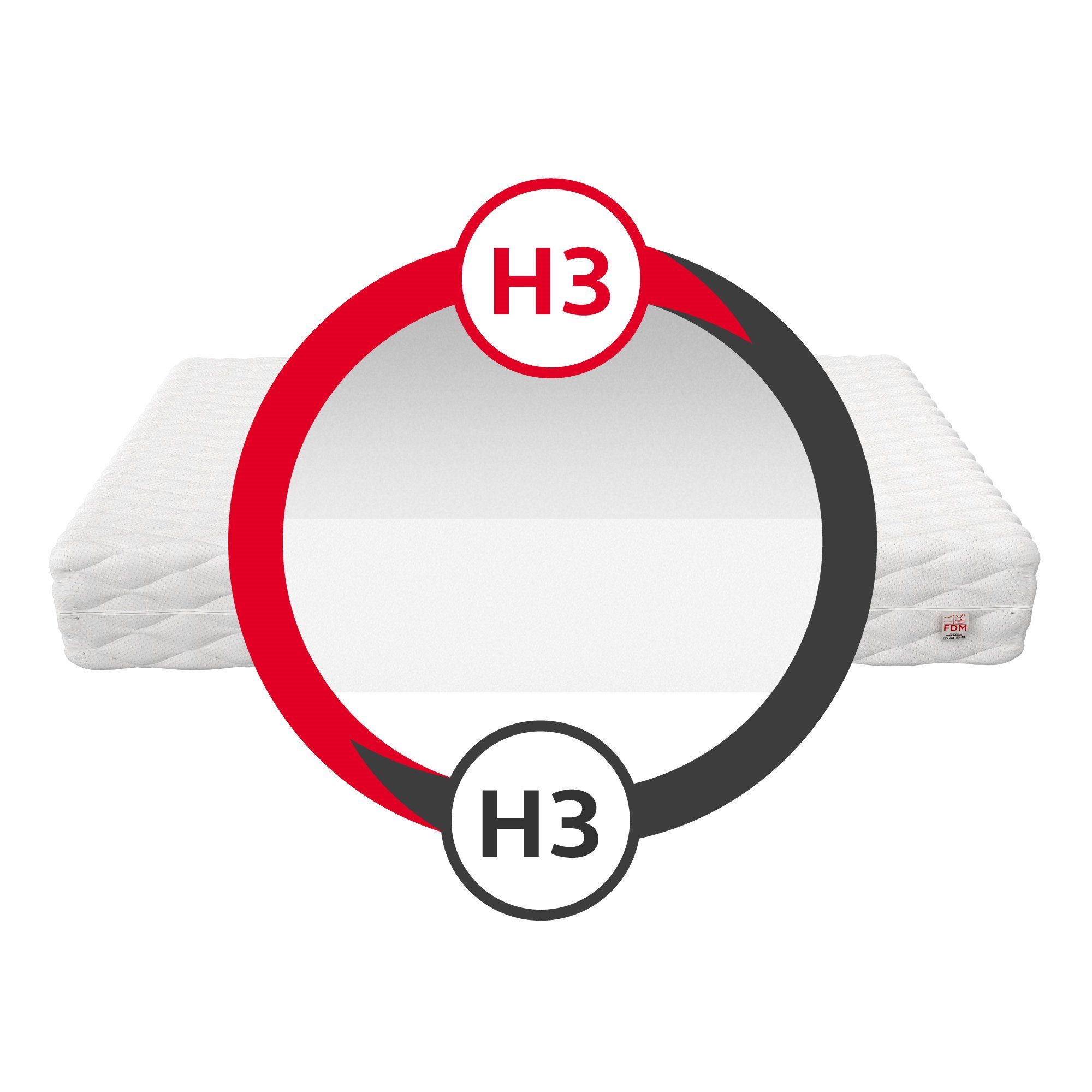 Kaltschaummatratze BRESSO, FDM, 10 cm hoch, (1), Wendematratze, 10 cm hoch, H3