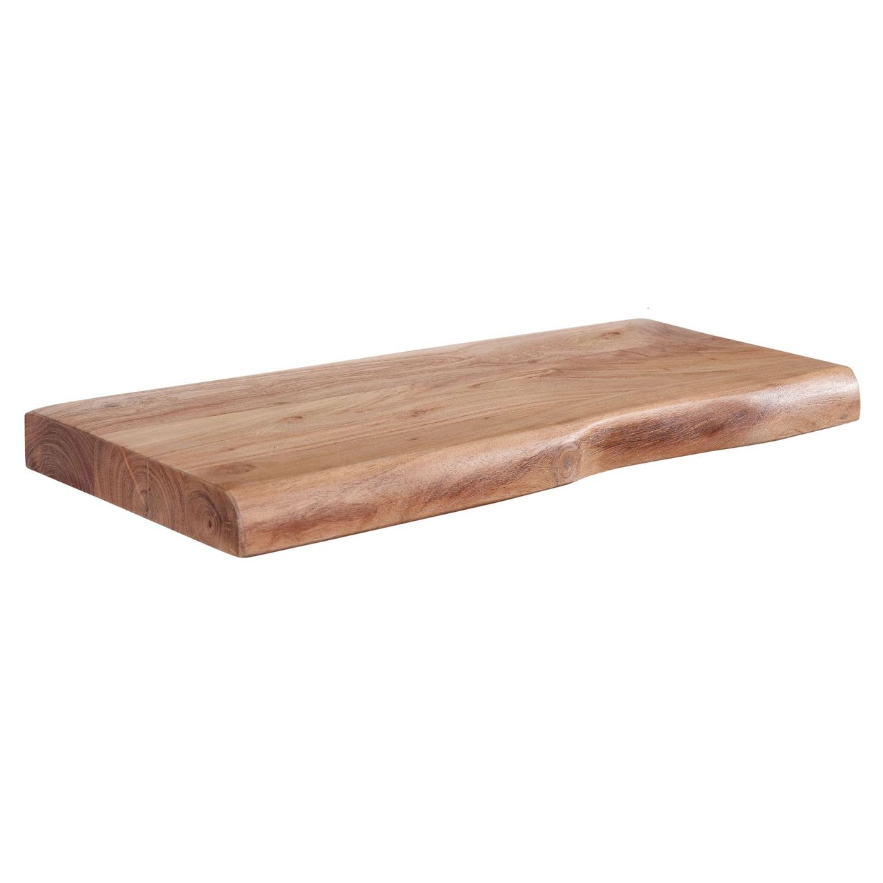 Skyport WOHNLING Wandregal Baumkante Akazie Holz Design Schweberegal 40 cm Regal Massiv