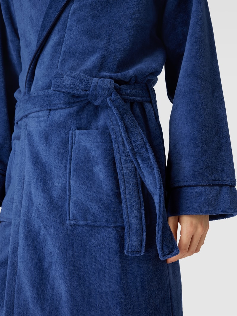 Bademantel mit Schalkragen Modell 'YVYN' in blau