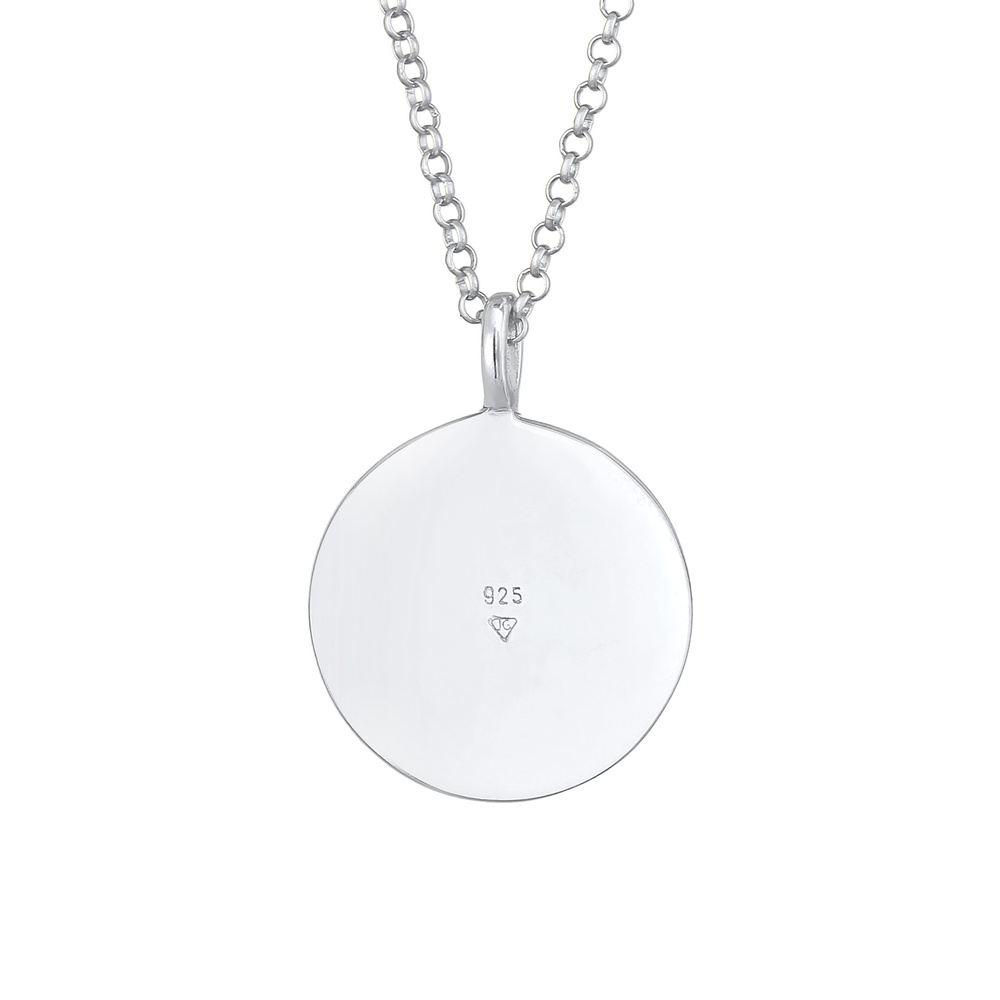 Elli Elli Collier Pendentif Femmes Montagne Alps Pièce de monnaie Travel en argent ste Bijoux