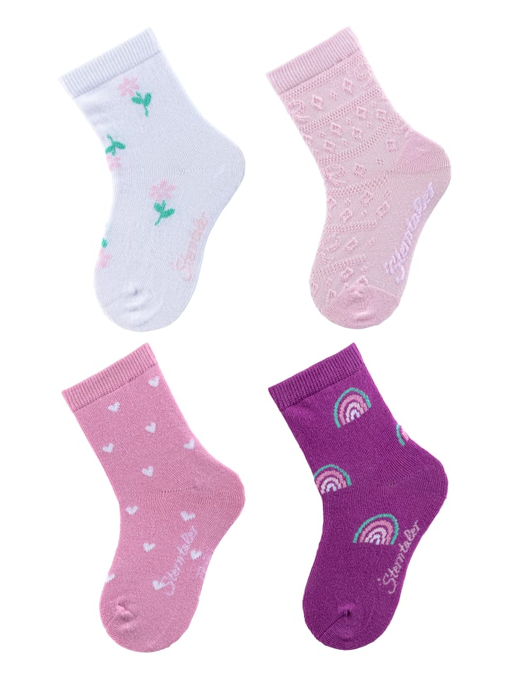 Sterntaler Socken 4er-Pack Blumen in weiß günstig kaufen 18