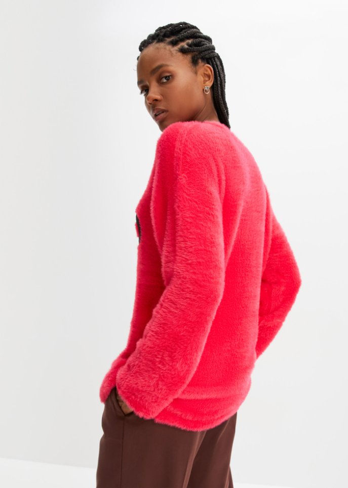 Hairy Strickpullover mit Wording