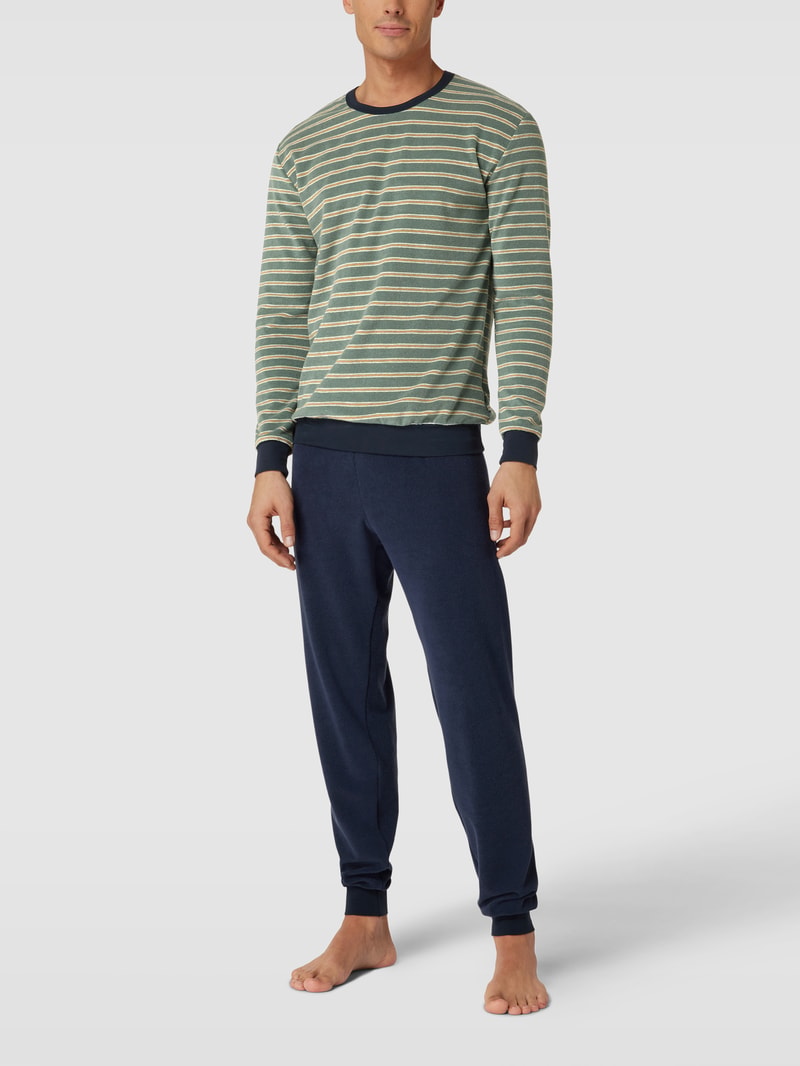 Pyjama mit Stretch-Anteil Modell 'Relax Terry Pyjama' in grün