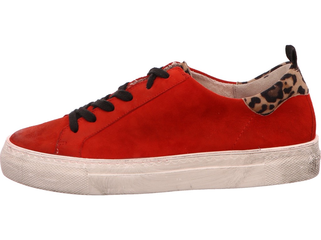 PAUL GREEN Sneaker rot red camel