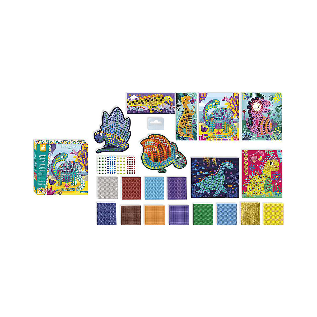Kreativ-Set Aufkleber-Karten Dinosaurier