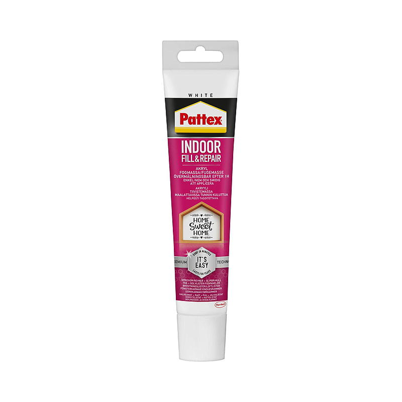 Pattex Fugemasse, akryl 50 ml, indoor, hvit, Pattex
