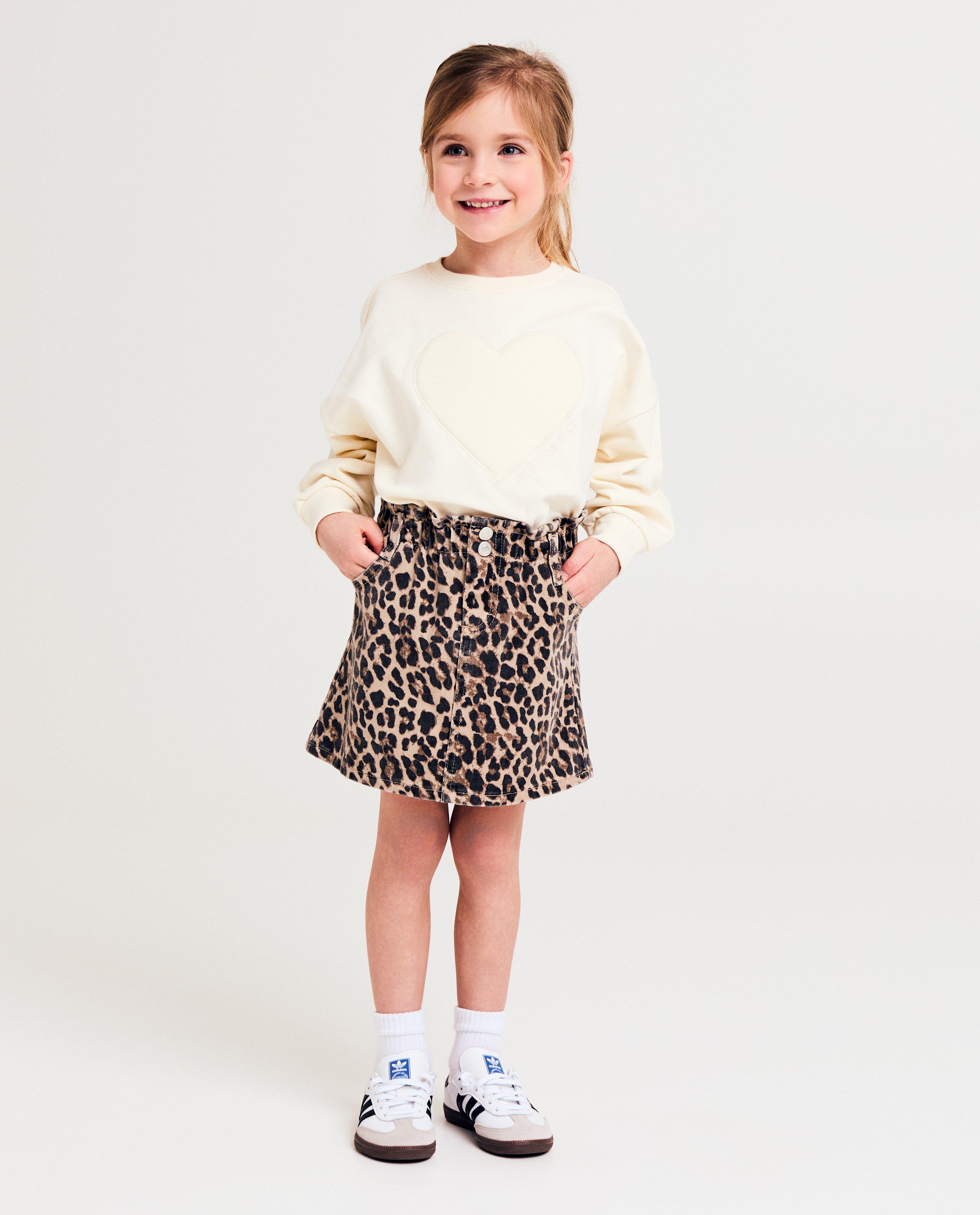 Fustă Milla Star Brown cu imprimeu leopard