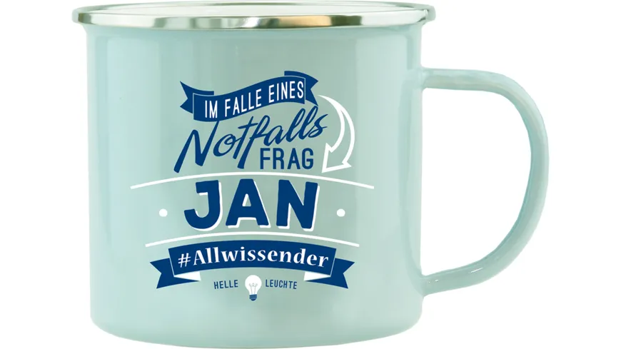 H&H Echter Kerl Emaille-Becher Jan