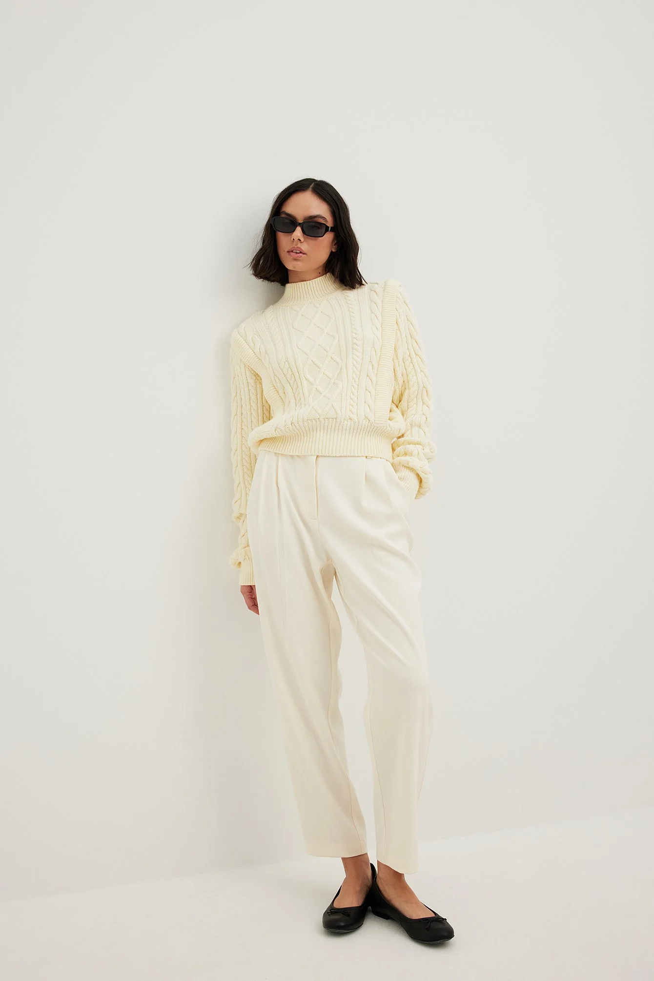 Crop-Hose mit hoher Taille