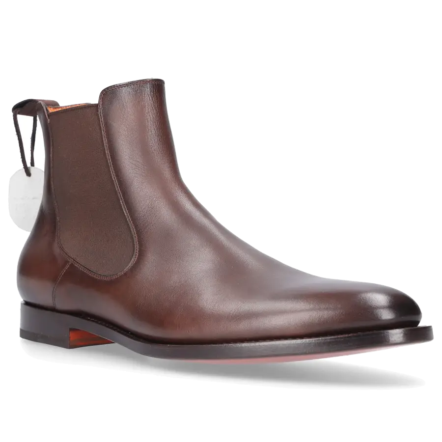 Santoni - Chelsea Boots 11033 Kalbsleder - braun