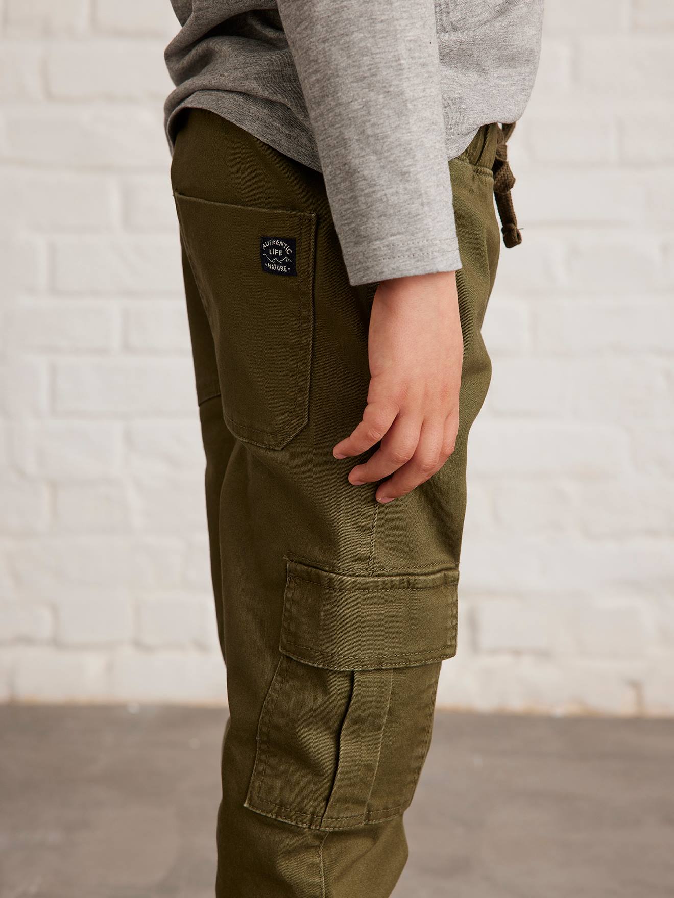 Pantalon battle garçon facile à enfiler navy