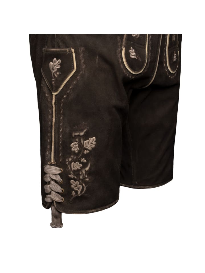 KRÜGER Lederhose Calle in dunkelbraun günstig kaufen