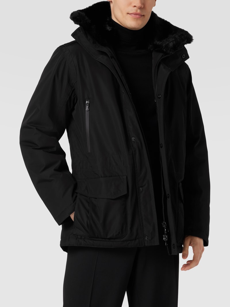 Funktionsjacke mit Reißverschlusstaschen Modell 'HALIFAX' in schwarz