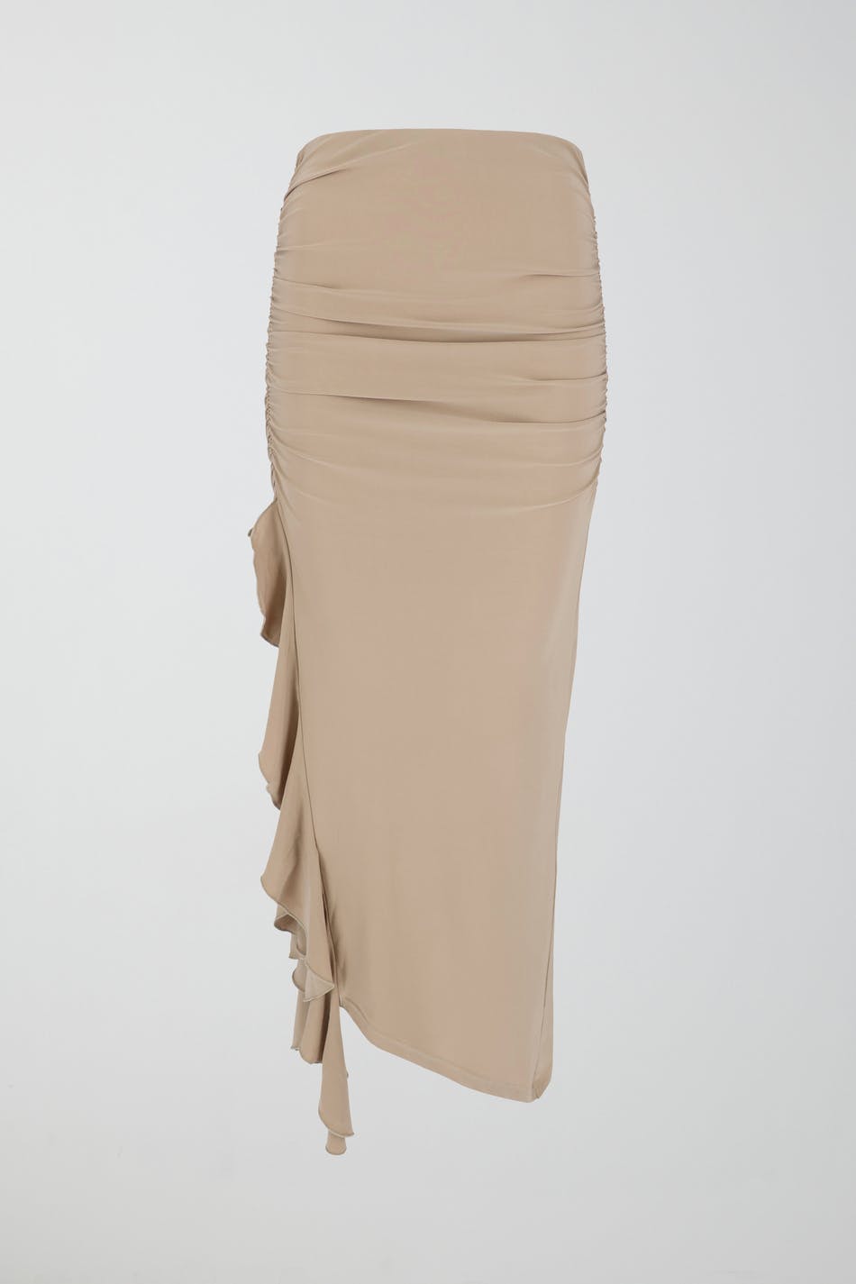 Rusched frill skirt