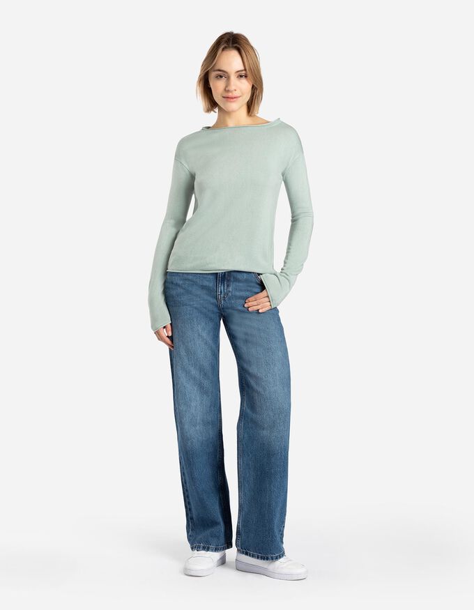 Strickpullover - Gerollte Abschlüsse