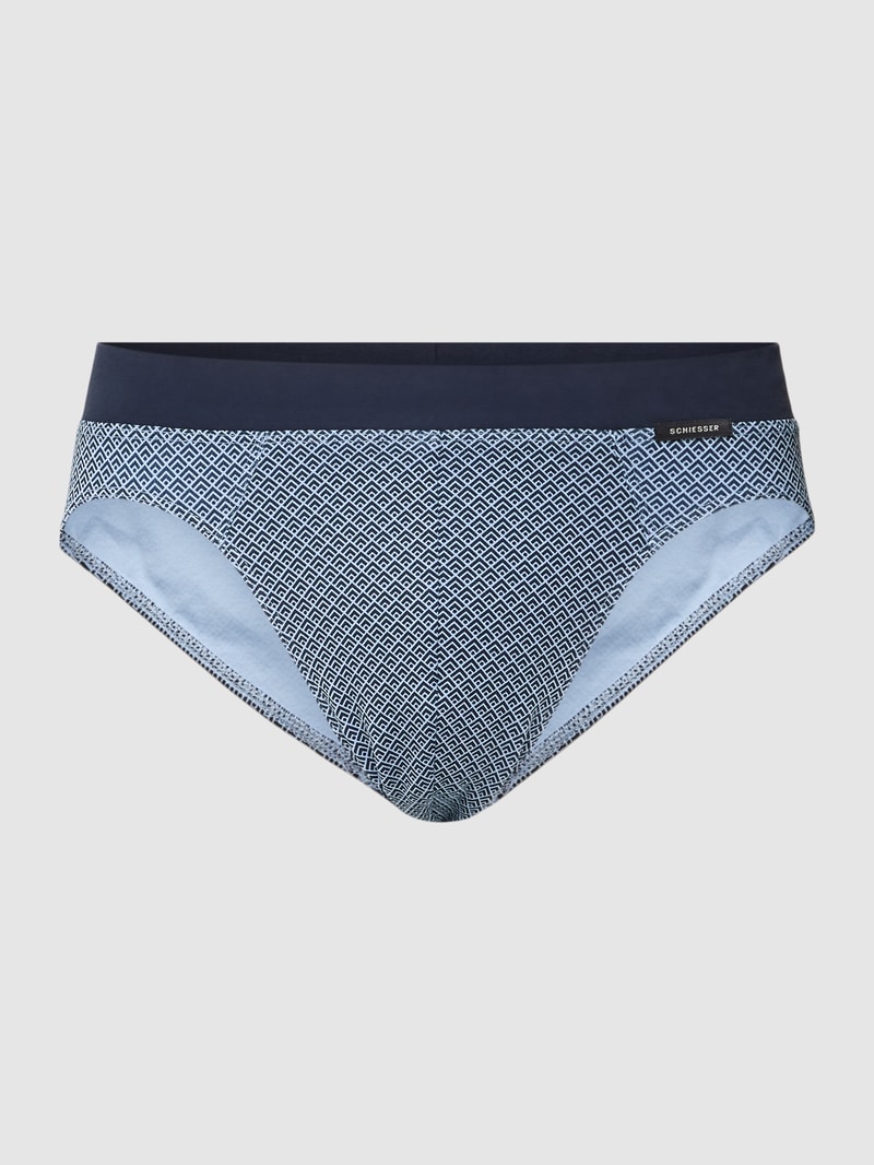 Slip mit Label-Detail in blau