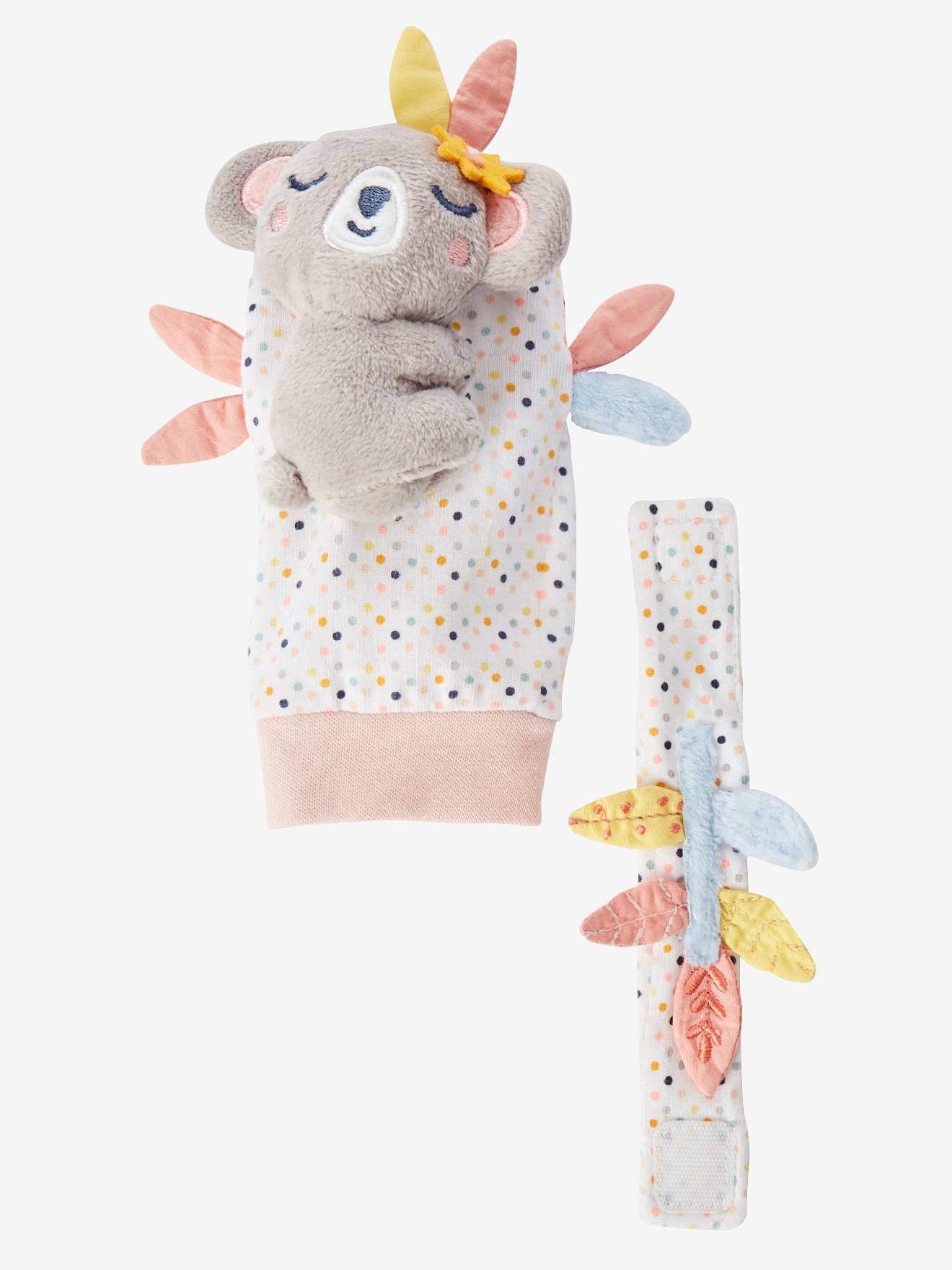 Vertbaudet Babyrassel-Set aus Armband und Socken, Koala - mehrfarbig