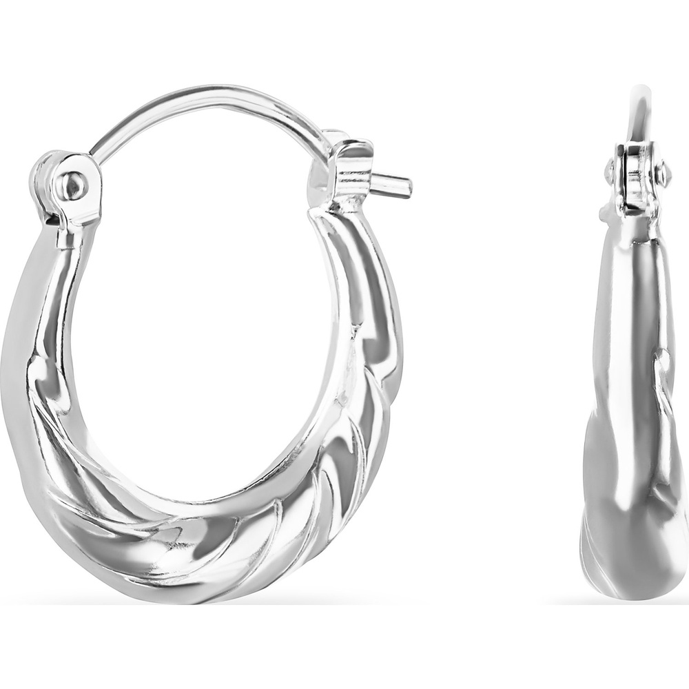 FAVS Créoles 925 Argent Boucles d'oreilles