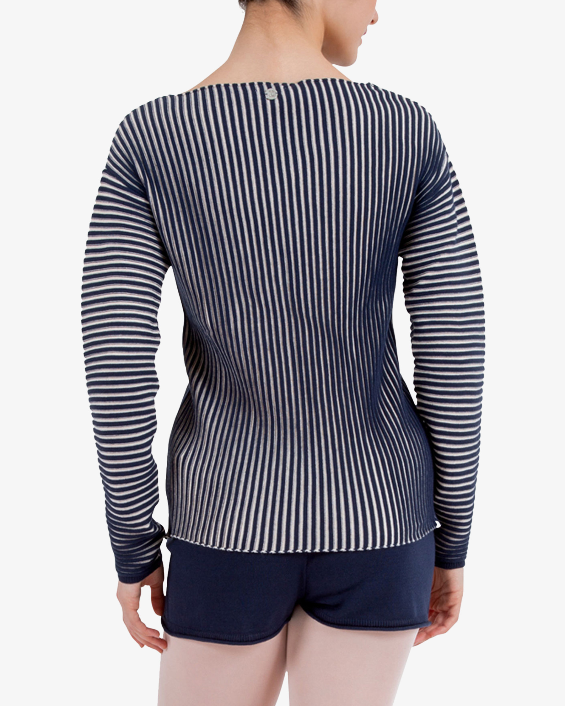 Bicolor rib-knit jumper