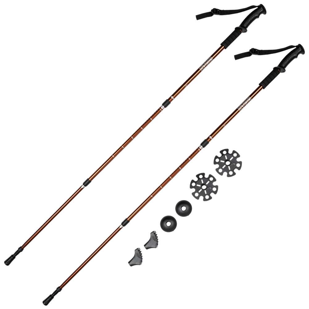 GOGLAND Trekking Walking Stöcke braun