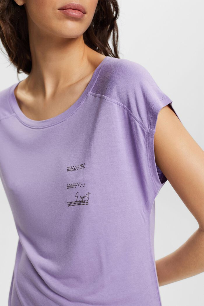 T-Shirt mit Print vorne, LENZING™ ECOVERO™