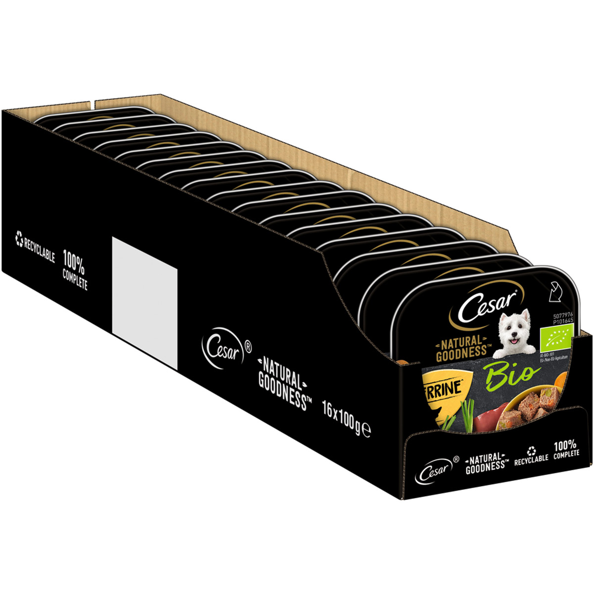 Cesar Natural Goodness Bio mit Huhn, Erbsen & Karotten