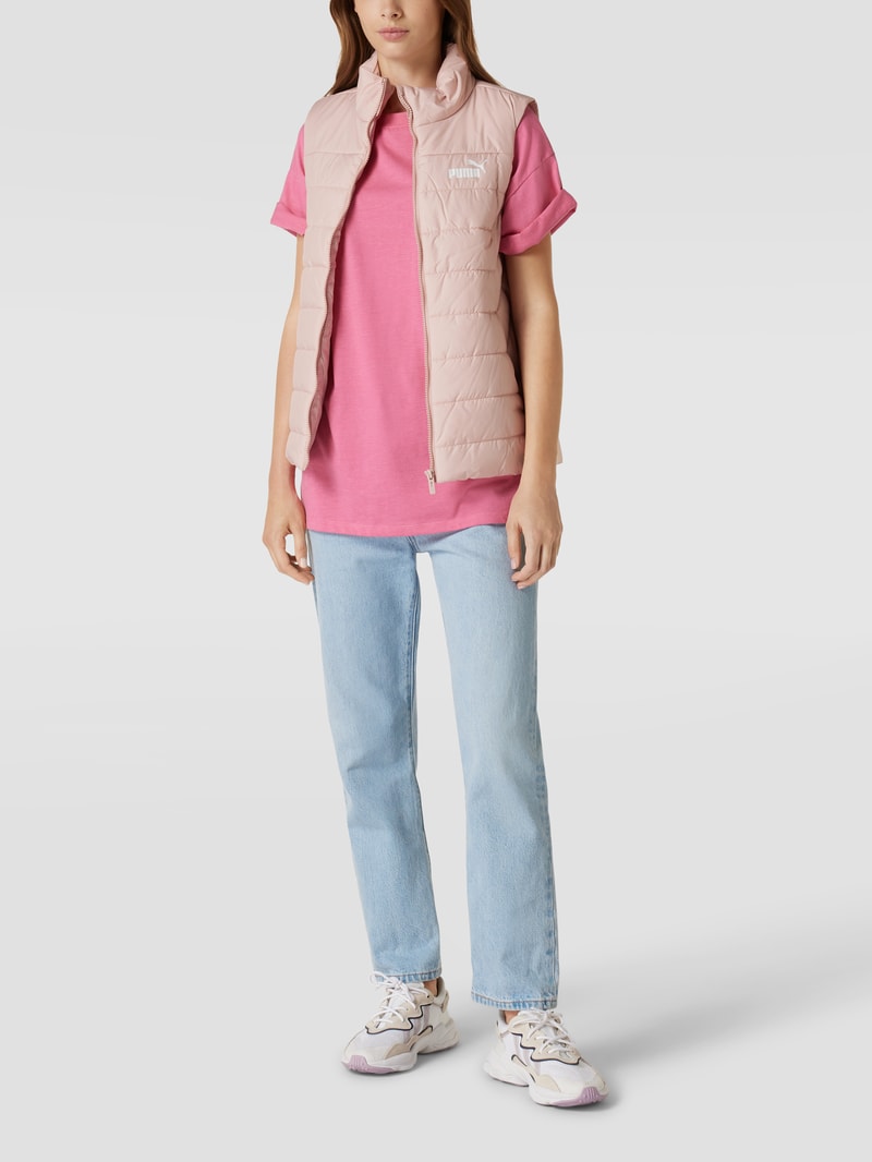 Weste mit Label-Print in rosa