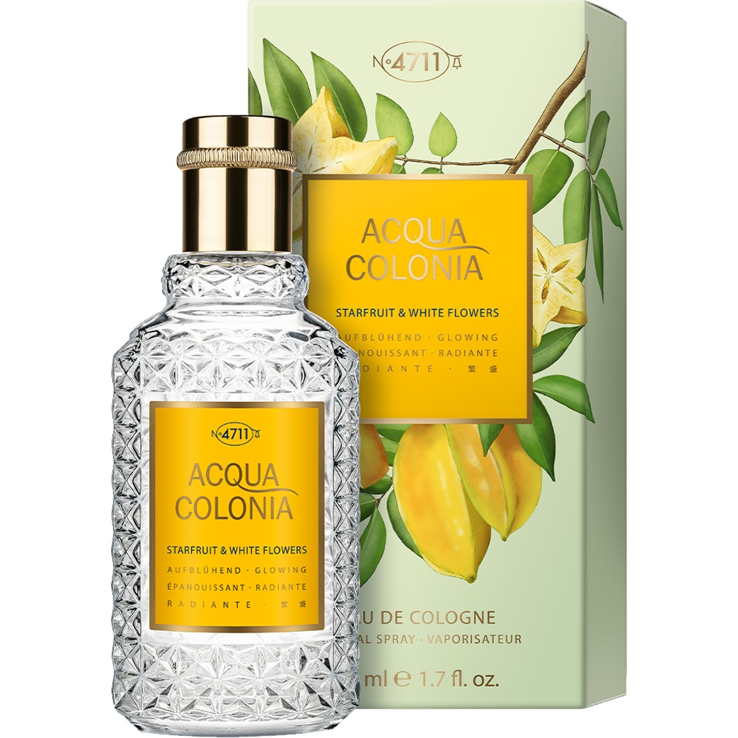4711 Acqua Colonia Owoce w kształcie gwiazdy i białe kwiaty