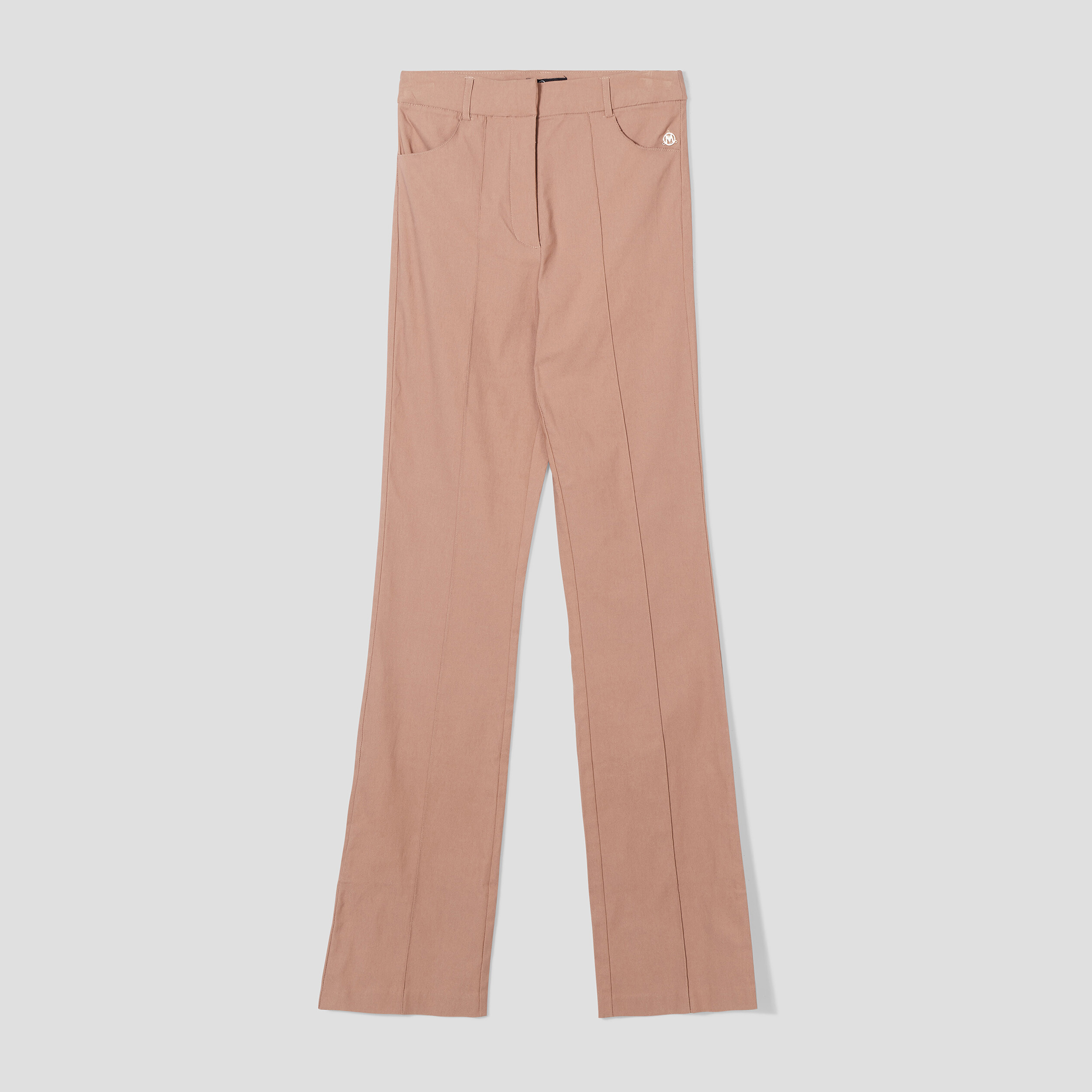 Pantalon city bootcut taille haute marron clair femme | La Halle