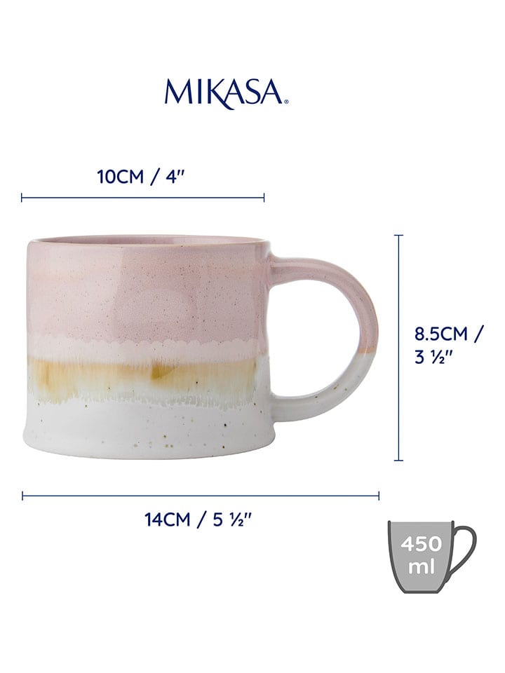 Mikasa 2er-Set: Tassen in Rosa/ Weiß - 450 ml günstig kaufen onesize