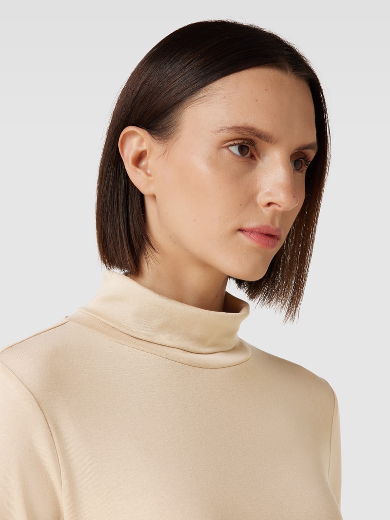 Longsleeve mit Rollkragen in beige