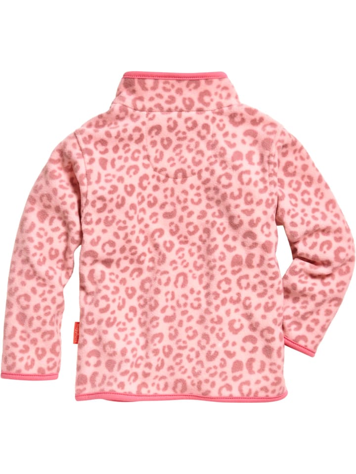 Playshoes Fleece-Jacke Leo-Print in Rosa günstig kaufen
