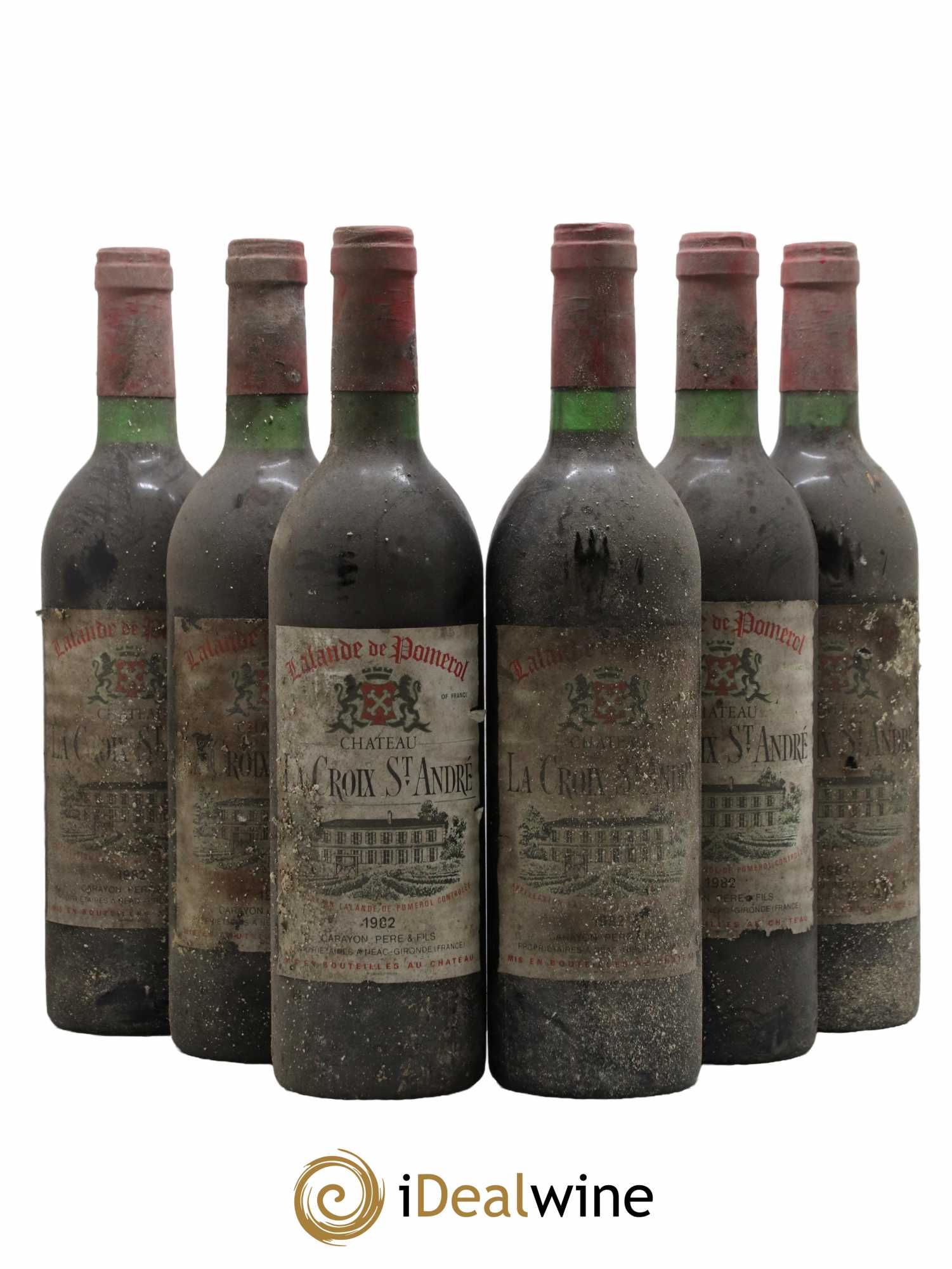 Château La Croix Saint André  1982 - Lot de 6 Bouteilles