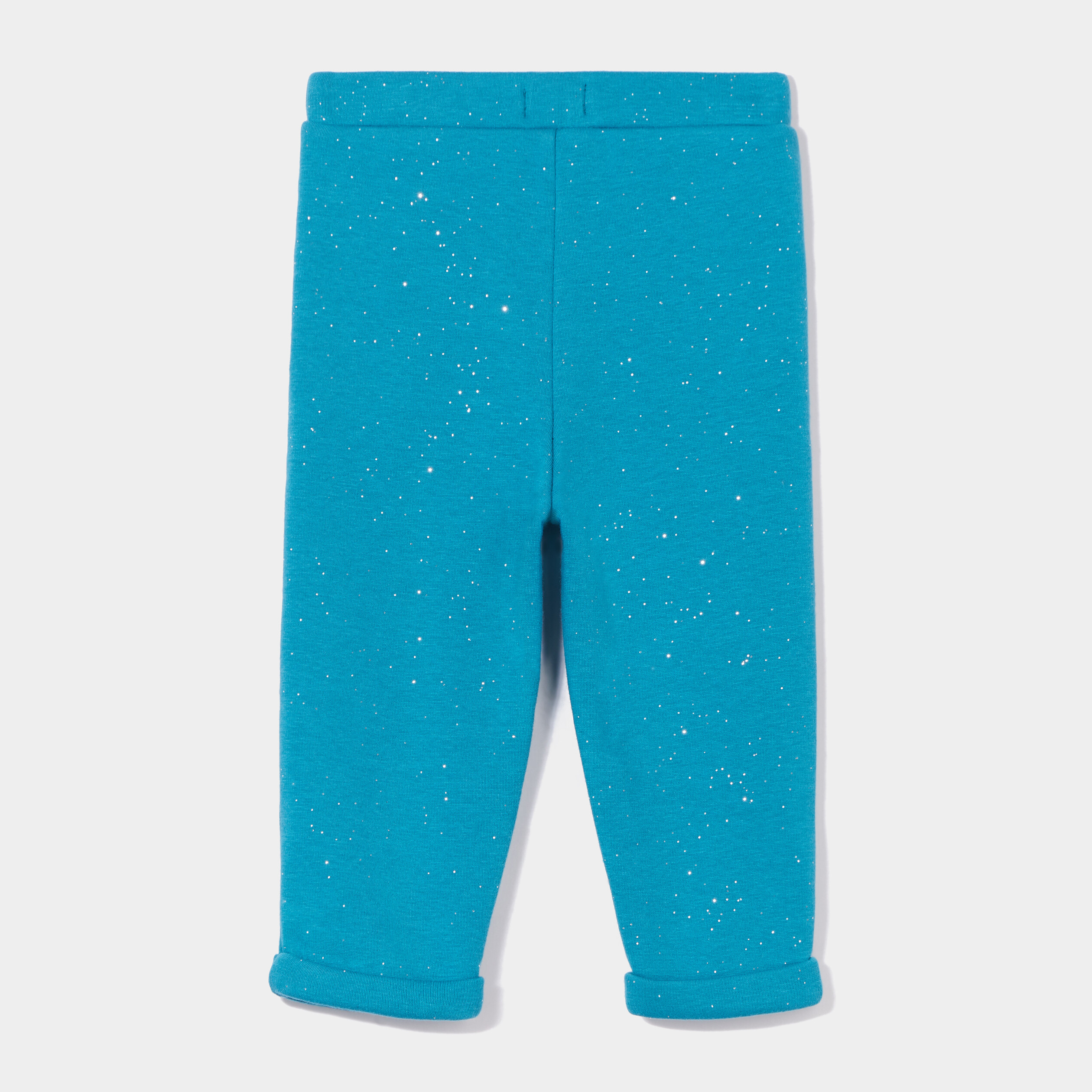 Pantalon doublé à paillettes vert turquoise bébé fille | La Halle