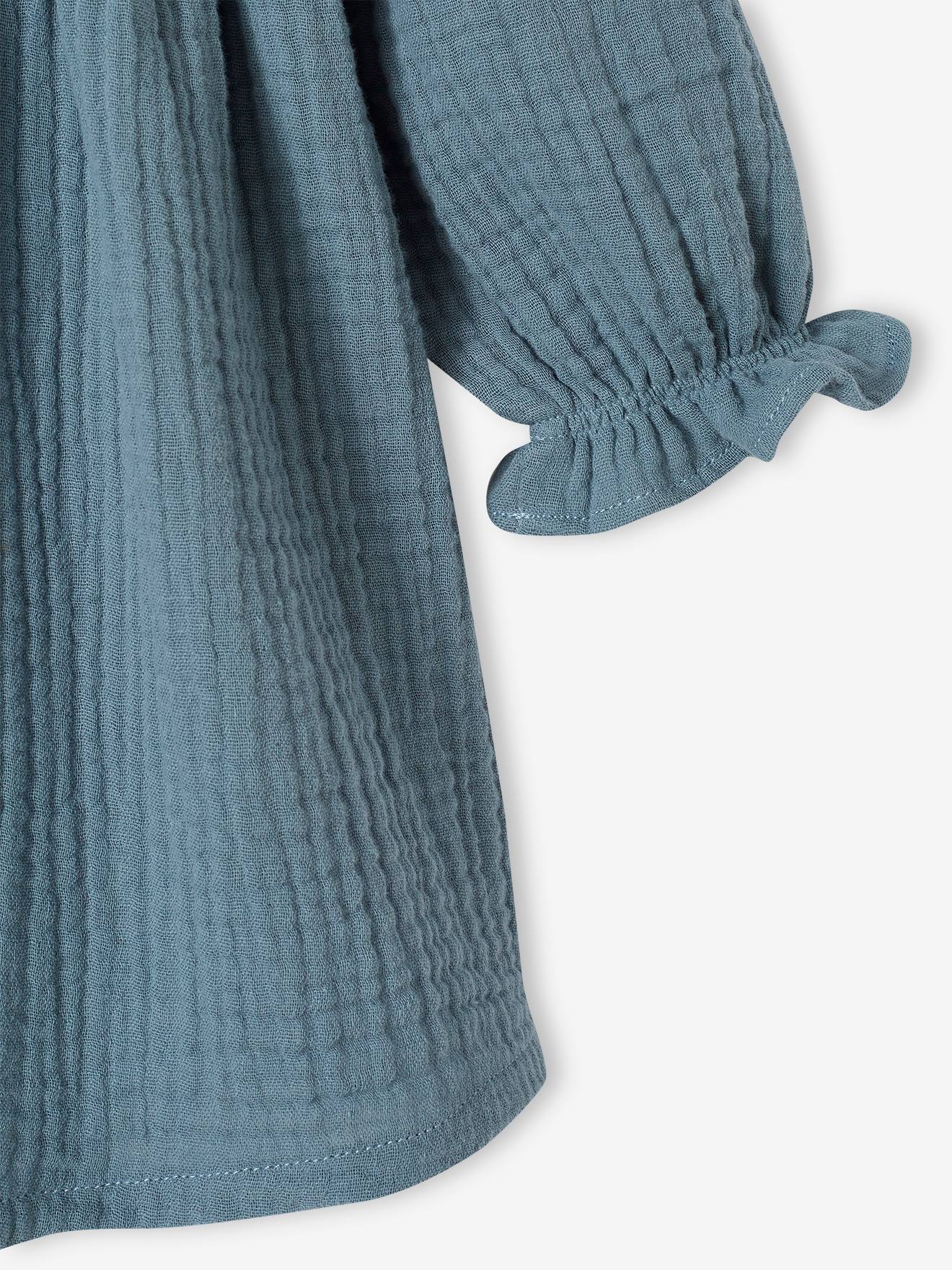 Vertbaudet Mädchen Baby Festkleid - eisblau