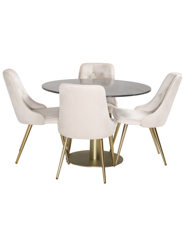 ebuy24 Essgruppe Estelle 17 (5-teilig) Beige 106 x 106 cm günstig kaufen onesize