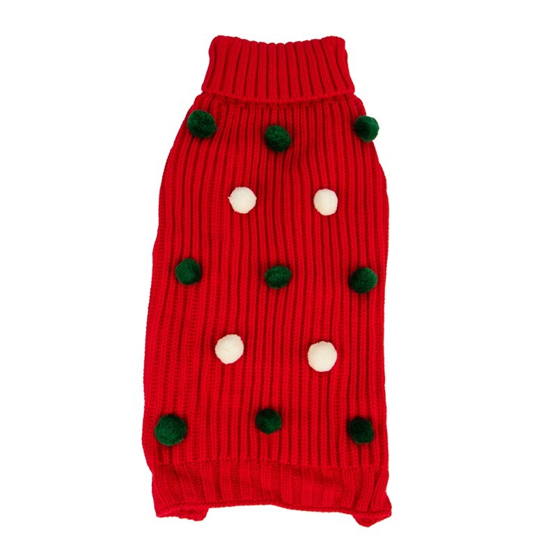Paw Care Hundepullover Paw Care Harry Barker Holiday Bommelpullover rot XL