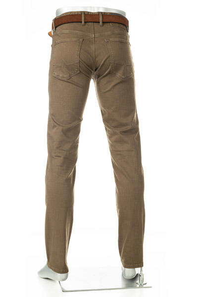 Alberto, Jeans Pipe, Regular Fit, Baumwolle T400®, schlamm