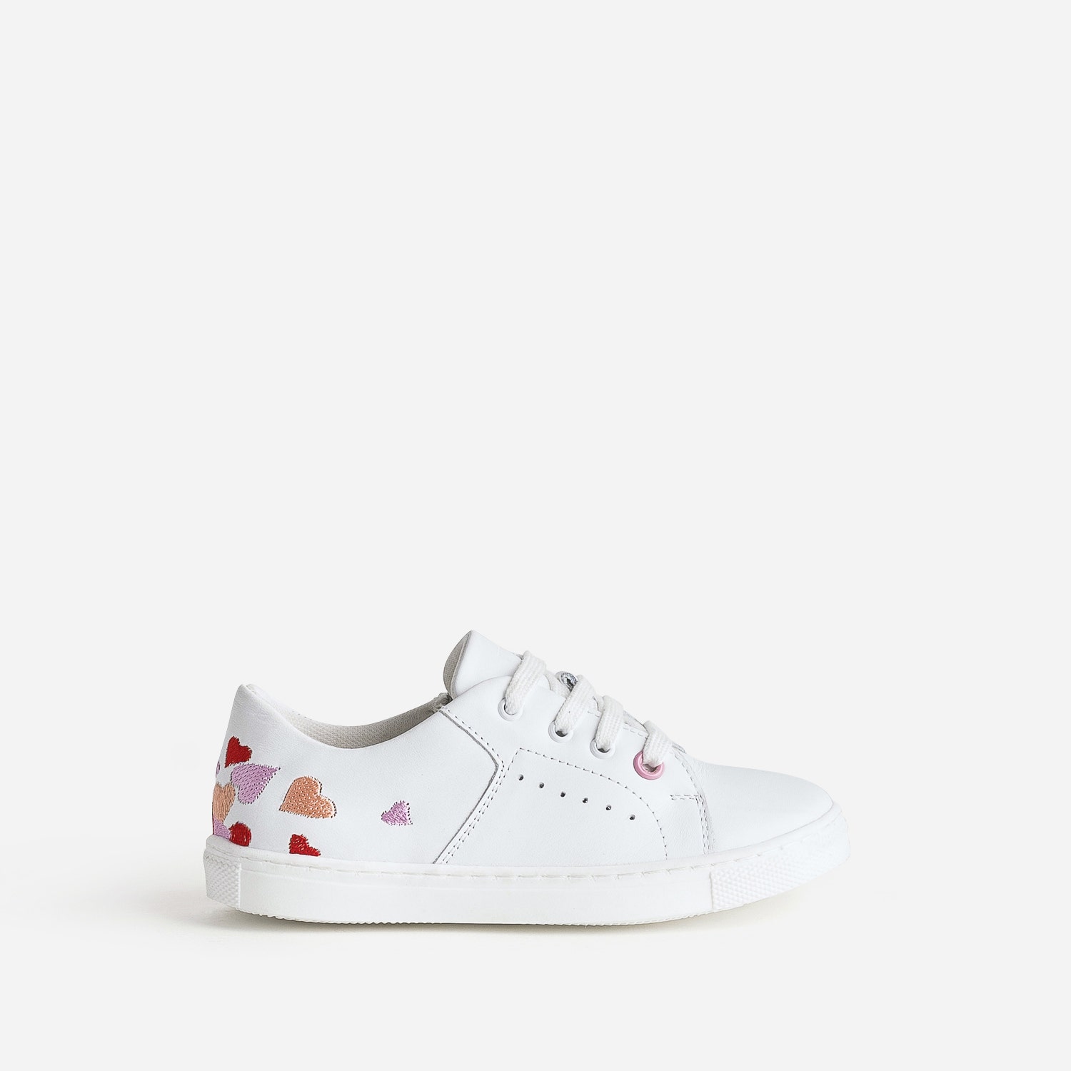 Tennis BUGGY blanche broderies cœurs