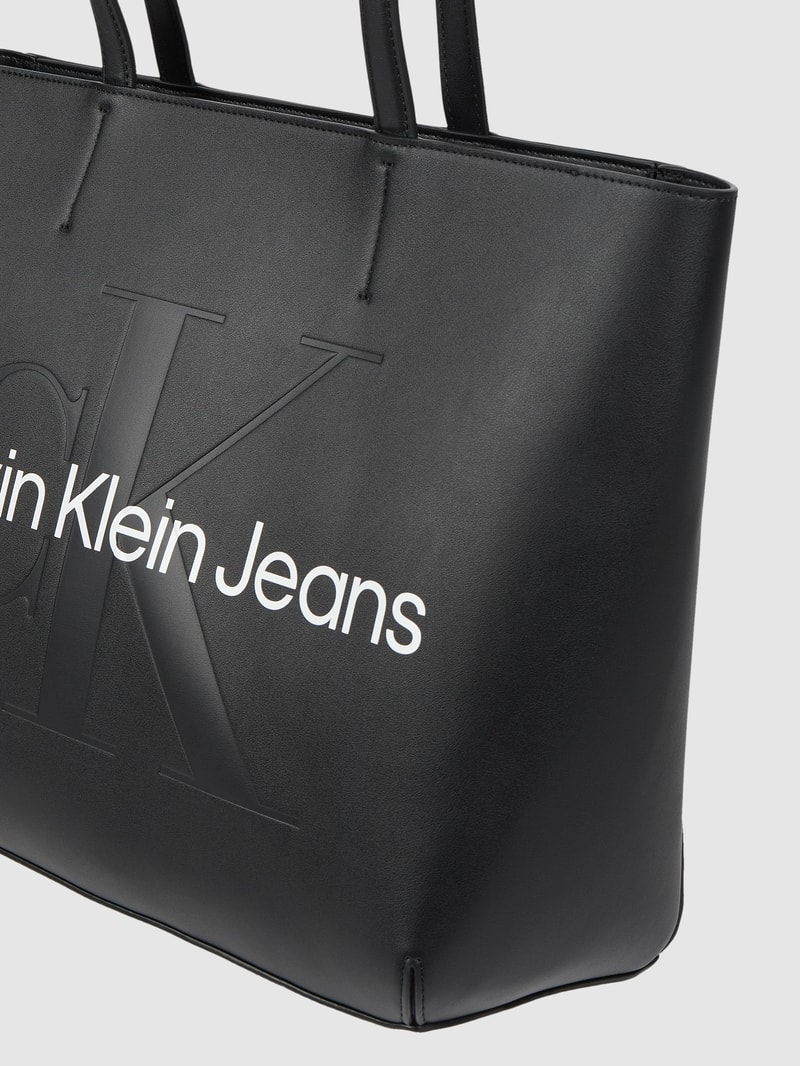 Shopper in Leder-Optik in schwarz