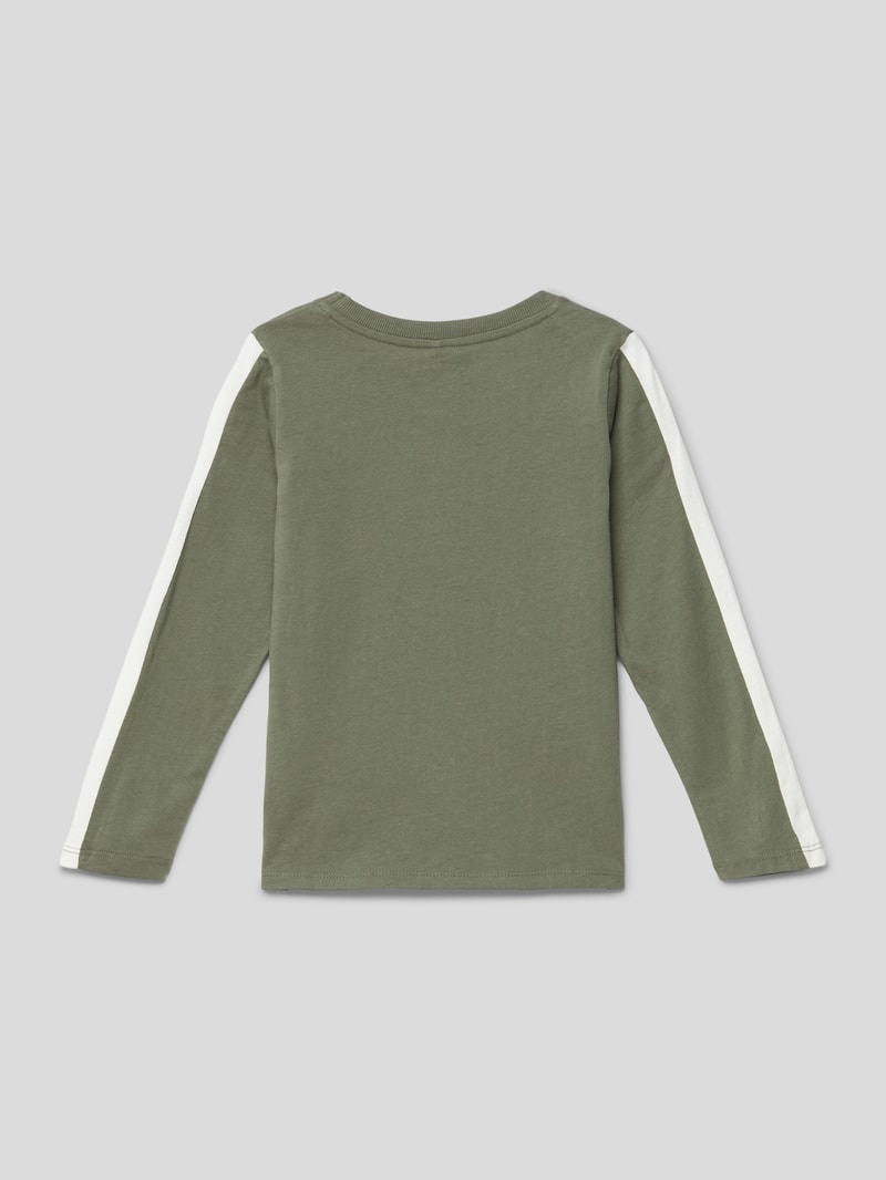Longsleeve mit Motiv-Print Modell 'RULLE' in dunkelgrün