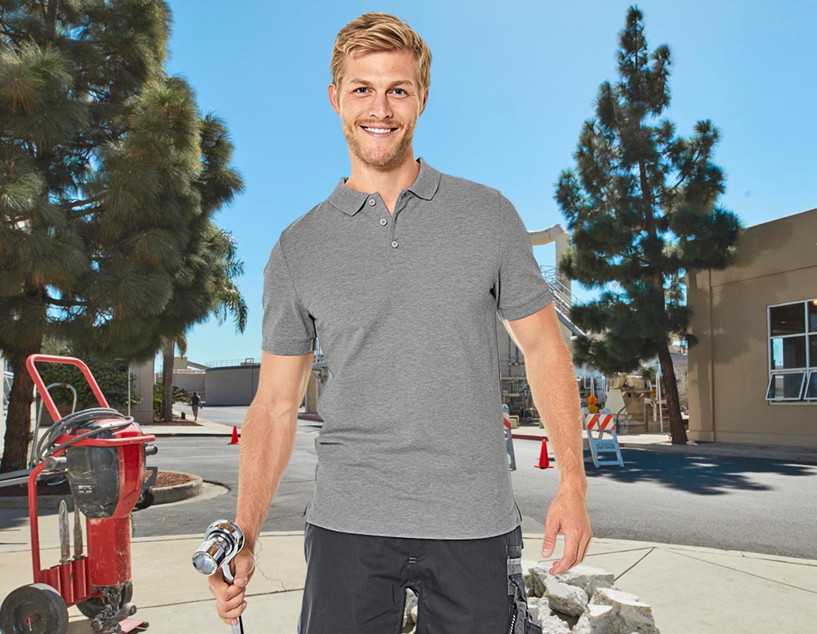 e.s. Piqué-Polo cotton stretch