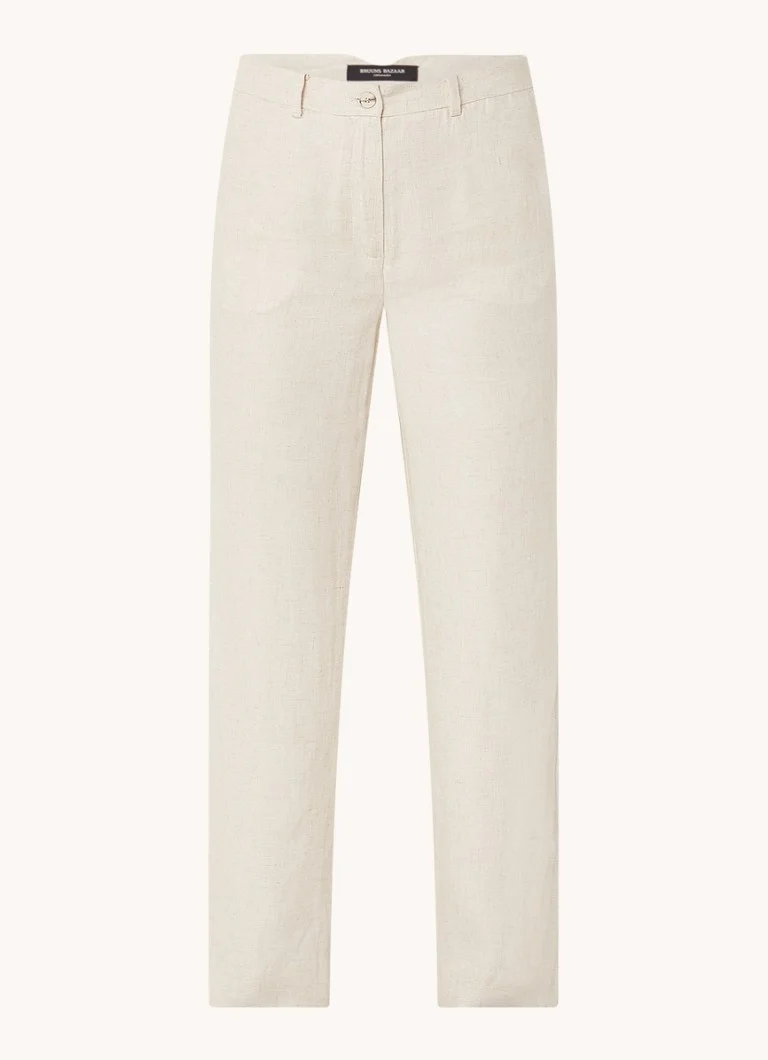 Pantaloni larghi a vita alta in misto lino modello Oxalis Madalena di Bruuns Bazaar.