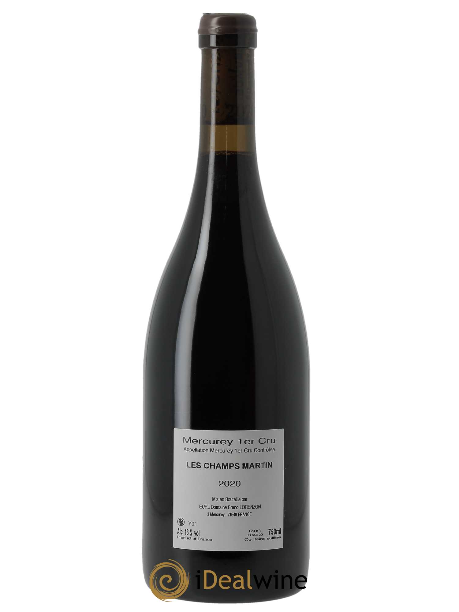 Mercurey 1er Cru Les Champs Martin Bruno Lorenzon  2020 - Lot de 1 Bouteille
