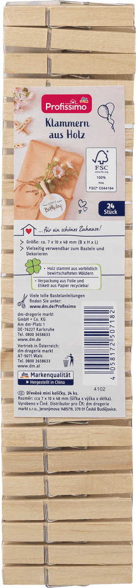Klammern aus Holz, 24 St