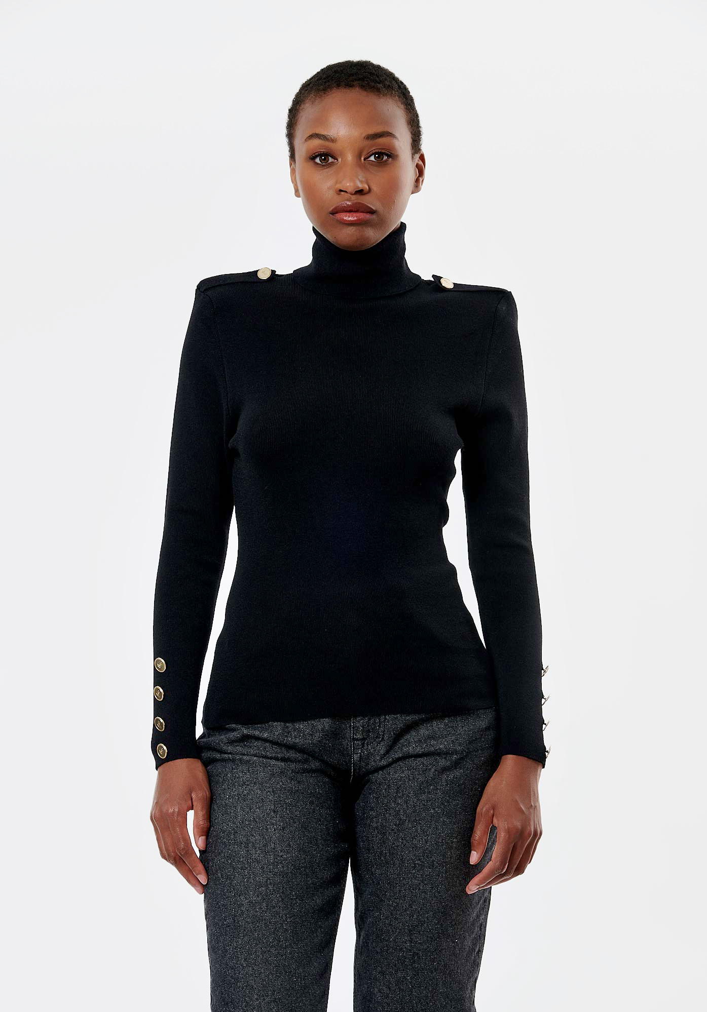 LEZAR  Pull noir femme