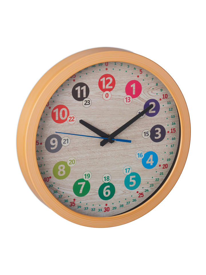relaxdays Kinder-Wanduhr in Bunt - Ø 30 cm günstig kaufen onesize